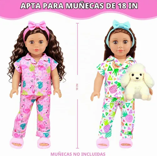 Vista 4 de ZITA ELEMENT Ropa de muñeca de niña de 18 pulgadas, accesorios de fiesta