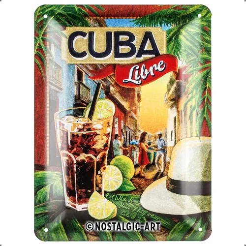 Vista 7 de Nostalgic-Art Open Bar-Cuba Libre, metal, colorido, cartel de lata 11.8 x 15.7 in
