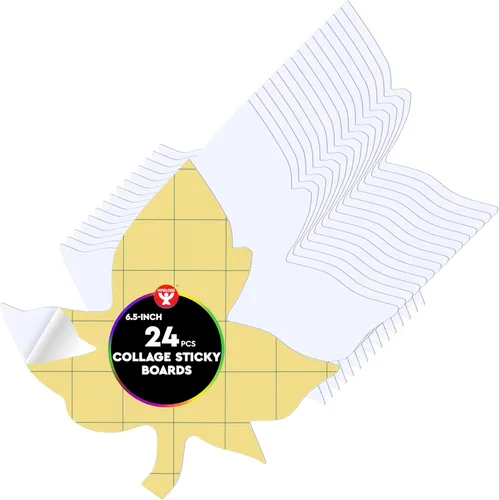 Vista 14 de Hygloss Pizarras adhesivas para collage – Paquete de 24 tableros de collage autoadhesivos de 4 x 6 pulgadas para niños, tableros de montaje