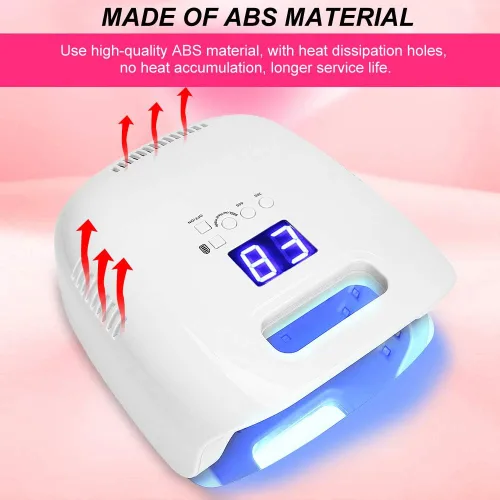 Vista 7 de Lámpara de secado de uñas de 60 W, lámpara LED UV para uñas, sensor de uñas de curado, pantalla LCD, herramientas de uñas para curado para lámparas