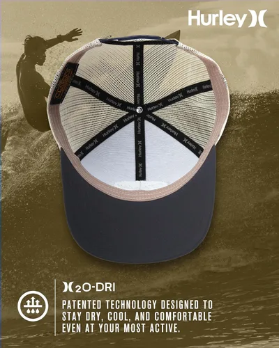 Vista 3 de Hurley Gorra de béisbol resistente al agua para hombre - Beach Break Trucker