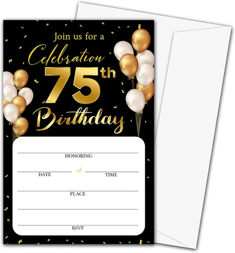 Vista 11 de Tarjetas de invitación de cumpleaños número 18 con sobres, tarjetas de invitación de fiesta de cumpleaños en blanco, para hombres, mujeres, jóvenes