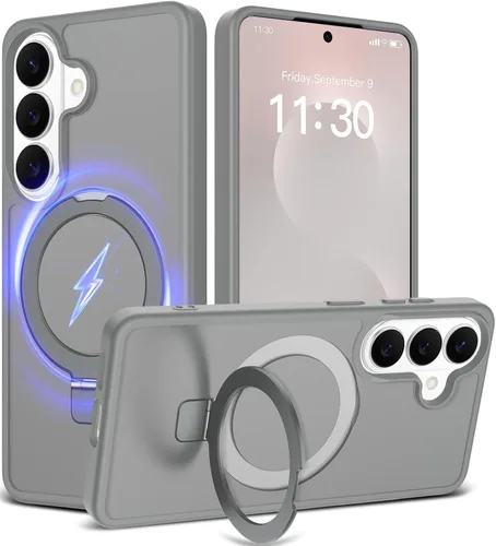Vista 33 de Funda con soporte ultra magnético para iPhone 15 Pro [protección militar contra caídas] [compatible con MagSafe] a prueba de golpes, translúcida