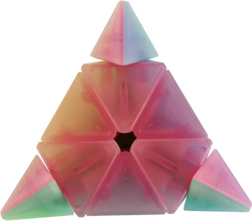 Vista 4 de Jelly Windmill Speed Cube Pirámide Speed Cube Triángulo Sin Pegatinas Color Vívido Cubo Mágico 3x3x3 Juguete de rompecabezas resistente y suave
