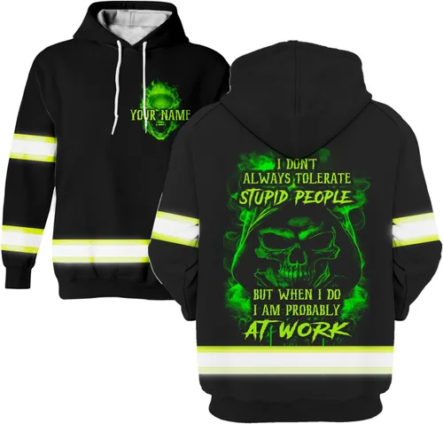 Vista 36 de Maddly Polo de alta visibilidad con diseño de calavera y bandera de Estados Unidos, ropa de trabajo patriótica con nombre personalizado