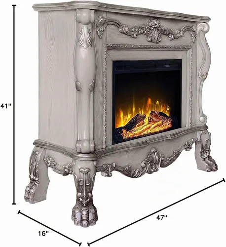 Vista 6 de ACME Chimenea Dresden en blanco hueso vintage