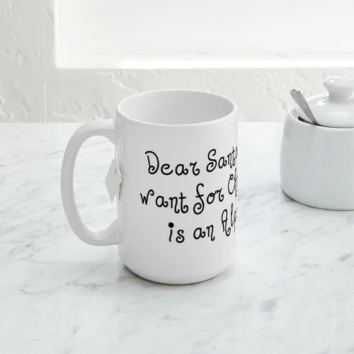 Vista 5 de CafePress Alpaca For Christmas Large Mug 15 oz (444 ml) Ceramic Coffee Mug