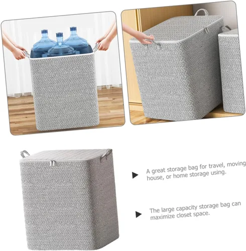 Vista 8 de Bolsa de almacenamiento de ropa 150l Organizador de almacenamiento de tela de gran capacidad con cremallera Organización para el hogar