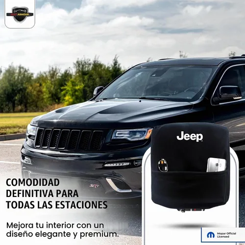 Vista 7 de Cubierta de reposabrazos de consola premium para Jeep Grand Cherokee 2011-2019 – Protector de tapa de consola suave, lavable a máquina – Fácil