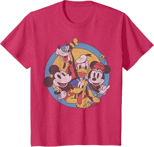 Vista 30 de Disney Camiseta retro de Mickey and Friends Group Shot