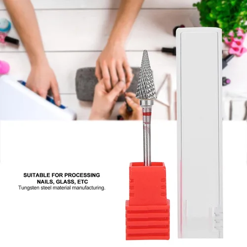 Vista 2 de Broca de uñas para uñas, broca de cutícula de cono para uñas, uñas en casa, salón []