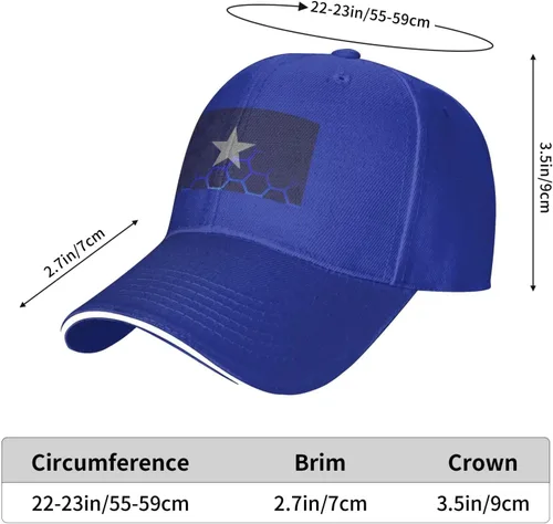 Vista 6 de QIZYOQA Bonnie Blue Flag Baseball Cap for Men Women Adjustable Funny Dad Hat