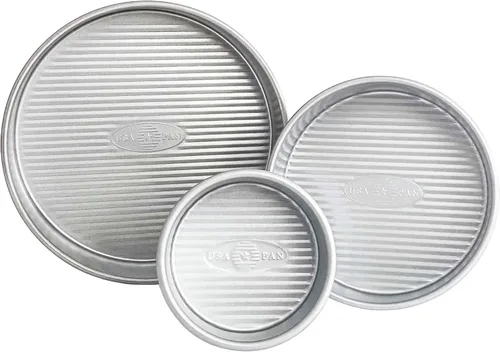 Vista 9 de USA Pan - Molde para pastel redondo de acero aluminizado, 9 pulgadas, revestimiento antiadherente y liberación rápida, fabricado en los Estados