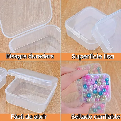 Vista 4 de Mathtoxyz Caja organizadora de 36 piezas, organizadores pequeños y contenedores de almacenamiento, soporte rectangular, fundas de plástico