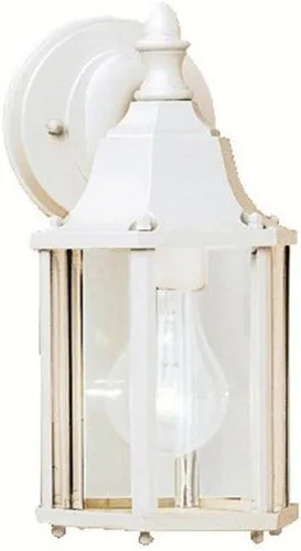 Vista 3 de Kichler Chesapeake - Lámpara de pared para exteriores de 10.25 pulgadas con cristal biselado transparente, color negro