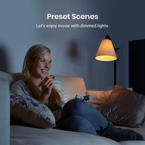 Vista 7 de Broadlink Bombilla inteligente, 10 W RGB regulable Wi-Fi LED bombillas inteligentes A19 800lm, funciona con Alexa, Google Home, Siri e IFTTT,