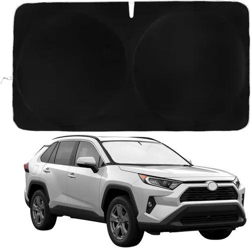 Vista 16 de Parasol para parabrisas BMW X2 (2018-2023), certificado 99.87% UVB y 99% de protección solar UVA. Cubierta opaca de doble capa galardonada, parasol