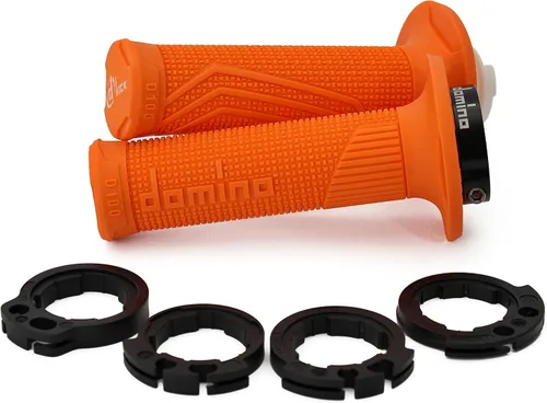 Vista 7 de Domino Racing D100 Lock On Grips para motocross Negro