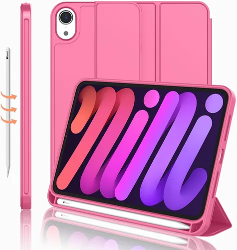 Vista 14 de iMieet Funda para iPad mini 7 2024 (A17 Pro), Funda para iPad mini 6 (8.3 pulgadas, modelo 2021), Funda para iPad mini 7ª/6ª generación con soporte
