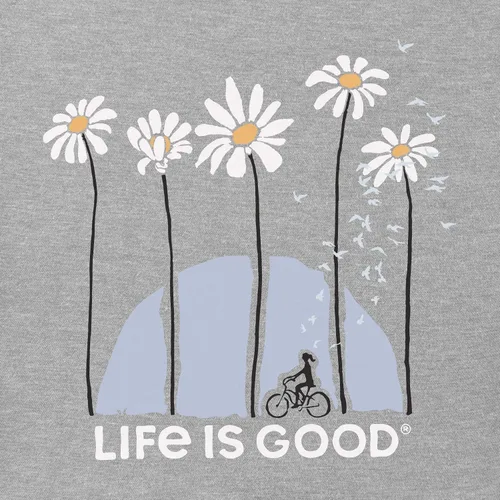 Vista 3 de Life Is Good - Bicicleta para mujer, diseño de margaritas