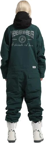 Vista 2 de IMPHUT Traje de esquí de una pieza para mujer, impermeable, resistente al viento, traje de nieve aislado para deportes de nieve