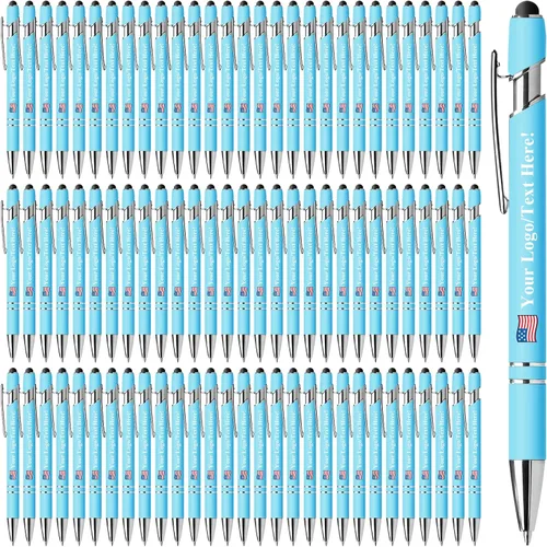 Vista 25 de Bolígrafos personalizados con lápiz capacitivo, bolígrafos personalizados impresos con tu logotipo o mensaje, ideales para regalos, promociones