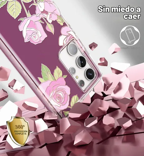 Vista 6 de SURITCH Funda para Samsung Galaxy S23 Ultra, [Protector de Pantalla Integrado] [Protección de Doble Capa] Protección Completa Resistente a Golpes
