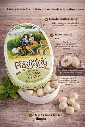 Vista 3 de Caramelo duro con sabor a anís 1.76 oz por Les Anis de Flavigny