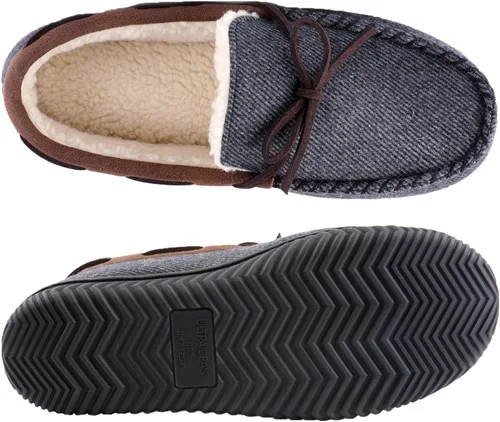 Vista 2 de ULTRAIDEAS Men's Austin Moccains Knit Slippers with Tie