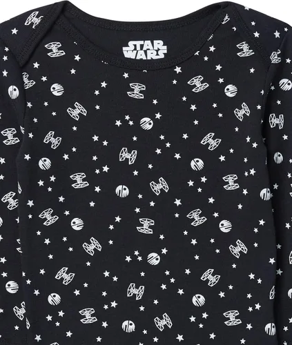Vista 6 de Tienda Essentials Disney Marvel Star Wars Baby Boys Long-Sleeve Bodysuits Pack of 5