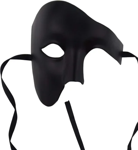 Vista 7 de KEFAN Máscara para hombre de mascarada, máscara de media cara del fantasma de la ópera