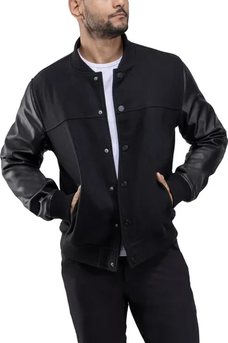 Vista 7 de X RAY Chaqueta Varsity para hombre, chaquetas casuales de béisbol Letterman para hombre Negro/Negro - 83006