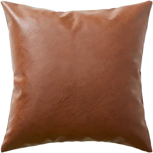 Vista 33 de Fancy Homi - Paquete de 2 fundas de almohada decorativas negras estilo boho de cuero sintético de 16 x 16 pulgadas para sala de estar, sofá, cama