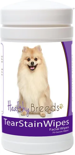 Vista 16 de Healthy Breeds Toallitas quitamanchas de lágrimas para perros para pastor australiano – Más de 100 razas – Limpiador facial de ojos – 70 toallitas