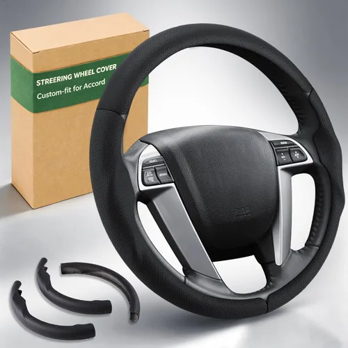 Vista 14 de Aimato Funda de volante personalizada para Honda Accord 2013-2017/Pilot 2016-2018/Crosstour 2013-2015, delgada, antideslizante, resistente a