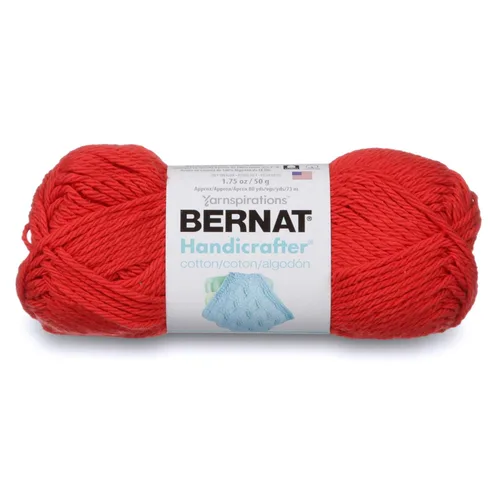Vista 9 de Bernat Handicrafter - Hilo de algodón sólido, 1.75 onzas, calibre 4, mediano, 100% algodón, azul francés