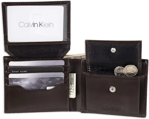 Vista 4 de Calvin Klein Cartera plegable minimalista RFID de cuero para hombre
