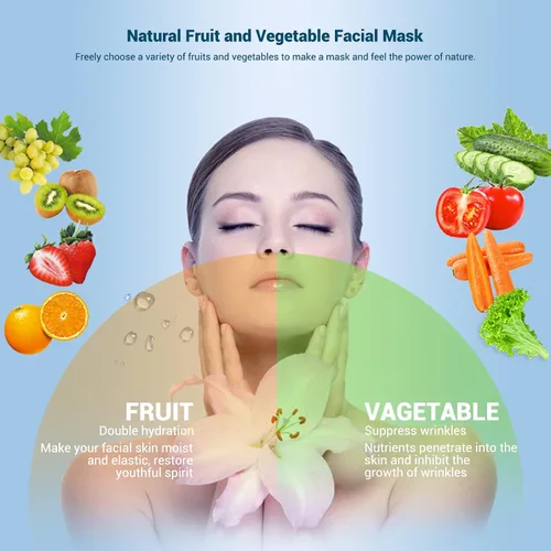 Vista 3 de Máquina para hacer mascarillas faciales, mascarilla natural de frutas y verduras con 32 piezas de colágeno, máquina automática de cuidado de la piel