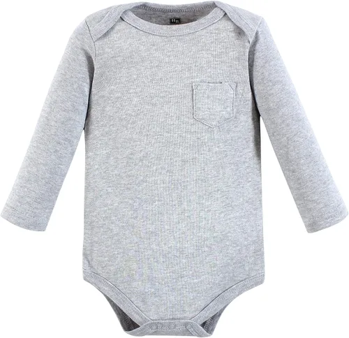 Vista 65 de Hudson Baby baby-boys Cotton Long-sleeve Bodysuits 5-pack