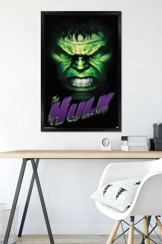 Vista 6 de Trends International 24 x 36 pulgadas Marvel Comics - Póster de pared de Hulk, 24 x 36 pulgadas, versión enmarcada en negro Versión con marco negro