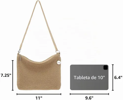 Vista 3 de The Sak Lumi Convertible Crossbody - Bolso de mano 3 en 1 de ganchillo y Bambú