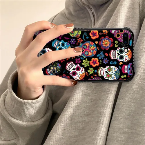 Vista 30 de Funda compatible con iPhone 8, a prueba de golpes, antiarañazos, bandera de ciervos de cola blanca de grano de madera estadounidense