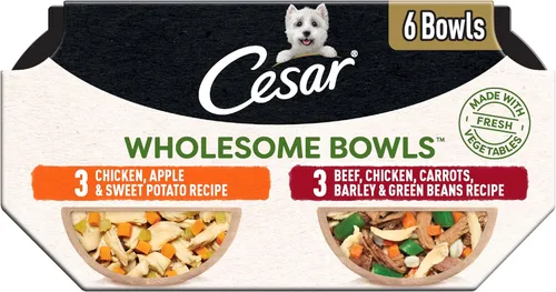 Vista 9 de Cesar Wholesome Bowls - Alimento húmedo para perros adultos, paquete variado, comida húmeda para perros, 3 onzas, cuencos, 22