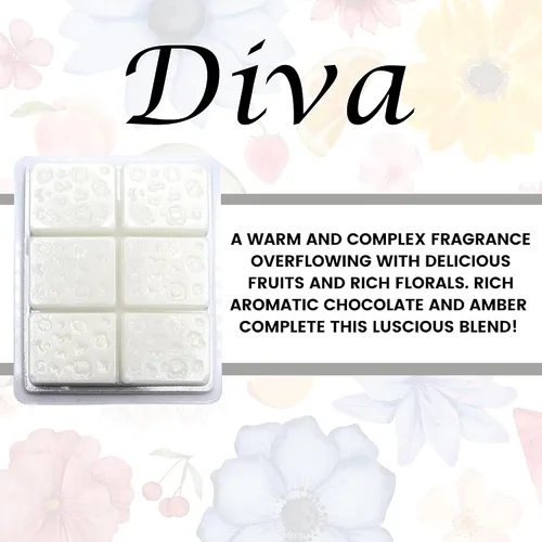 Vista 2 de Tyler - Mezclador de velas para derretir, aroma Diva, juego de 4 tartas de cera perfumada para calentadores de cera