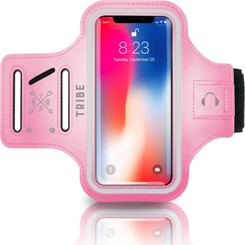 Vista 12 de TRIBE - Funda brazalete resistente al agua para teléfono celular, soporte para correr para iPhone Pro Max Plus Mini SE (13/12/11/X/XS/XR/8/7/6/5)