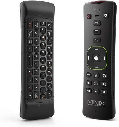 Vista 4 de MINIX NEO A3, teclado QWERTY para Android y control remoto giroscopio de seis ejes con entrada de voz, color negro