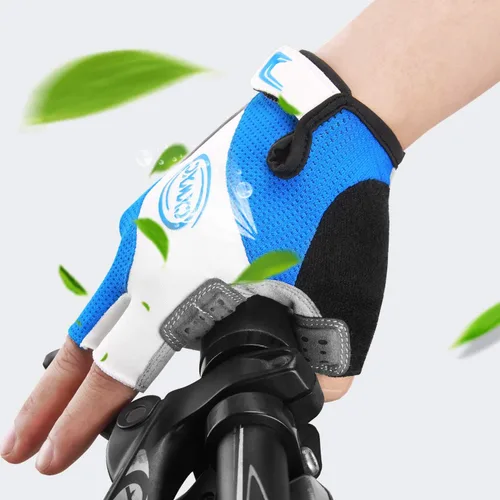 Vista 5 de CXWXC Guantes de ciclismo para hombres y mujeres Guantes de gel transpirable para bicicleta de montaña Guantes de bicicleta antideslizantes