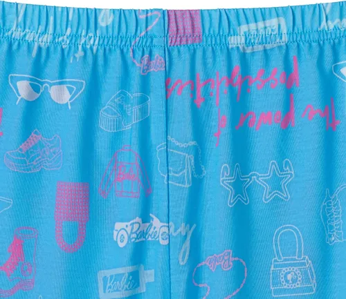 Vista 3 de Barbie Conjunto de pijama y camisa de dormir para niñas de 4 piezas para niñas