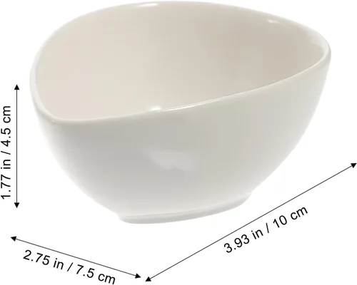 Vista 3 de Hemoton Juego de 5 cuencos para servir condimentos en forma de lágrima para salsas de salsa de soja, mostaza, agridulce, compacto, vajilla de cocina