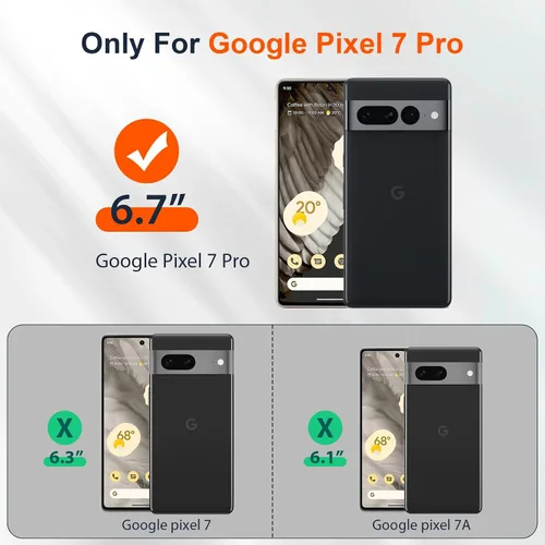 Vista 7 de JAME Funda para Google Pixel 7 Pro, Funda de Ajuste Delgado para Pixel 7 Pro con Soporte de Anillo Kickstand